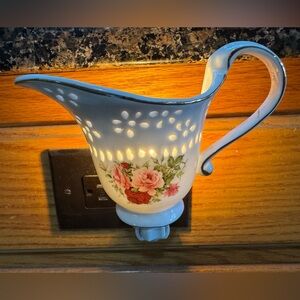 Vintage Floral Ceramic Night Light